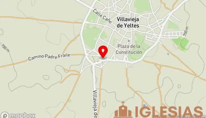 mapa de IGLESIA DE SAN SEBASTIÁN Iglesia en Villavieja de Yeltes