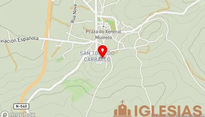 mapa de Iglesia de San Tomás de Carballo Iglesia en Taboada