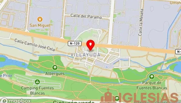 mapa de Iglesia de San Vicente Mártir Iglesia católica en Burgos