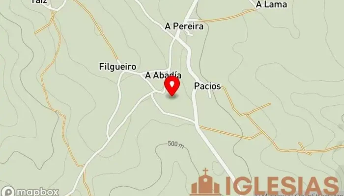 mapa de Iglesia de San Vitoiro de Ribas de Miño Iglesia en Pacios