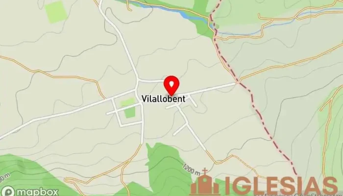 mapa de Iglesia de Sant Andreu de Vilallobent Iglesia en Vilallobent