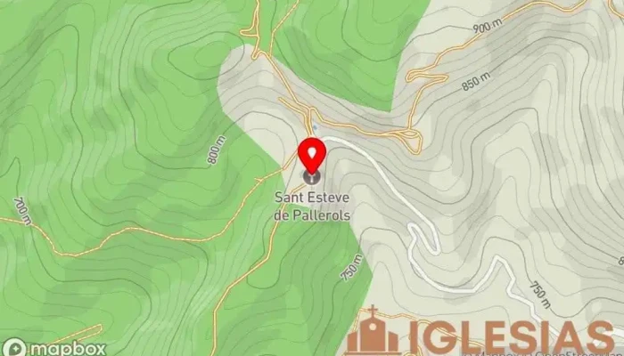 mapa de Iglesia de Sant Esteve de Pallerols de Rialb Iglesia católica en Pallerols