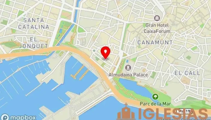 mapa de Iglesia de Sant Joan de Malta Iglesia católica en Palma