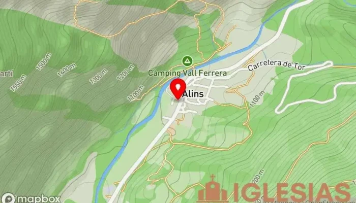 mapa de Iglesia de Sant Vicenç | Alins Iglesia en Alins