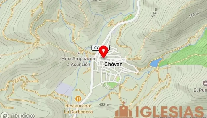 mapa de Iglesia de Santa Ana Iglesia católica en Chóvar