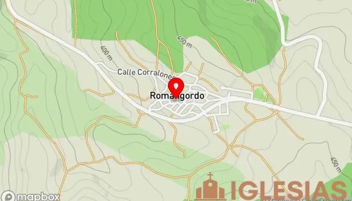 mapa de Iglesia de Santa Catalina. Iglesia en Romangordo