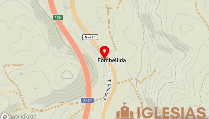 mapa de Iglesia de Santa Cruz Iglesia católica en Fombellida