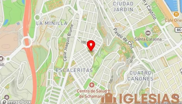 mapa de Iglesia de Santa Isabel de Hungría Iglesia en Las Palmas de Gran Canaria