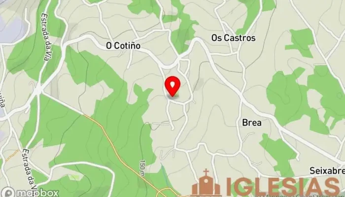 mapa de Iglesia de Santa Maria de Dornelas Iglesia en Pontevedra