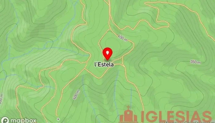 mapa de Iglesia de Santa Maria de l'Estela Iglesia en Girona
