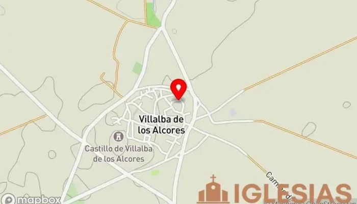 mapa de Iglesia de Santa María del Templo Iglesia en Villalba de los Alcores