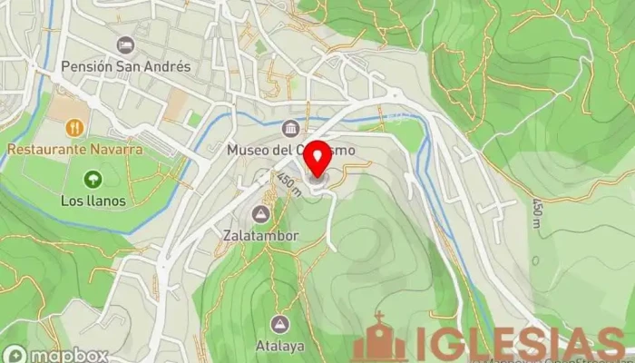 mapa de Iglesia de Santa María Jus del Castillo Iglesia católica, Atracción turística en Estella
