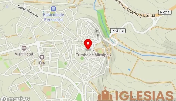 mapa de Iglesia de Santa María la Mayor Iglesia católica en Caspe