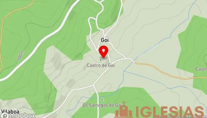 mapa de Iglesia de Santa María Magdalena de Goi Iglesia en Castroverde