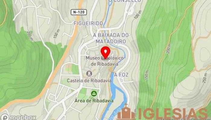 mapa de Iglesia de Santa María Magdalena Iglesia en Ribadavia