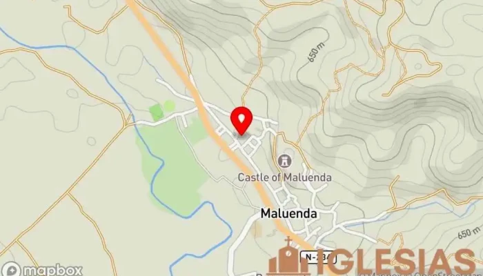mapa de Iglesia de Santa María Iglesia católica en Maluenda
