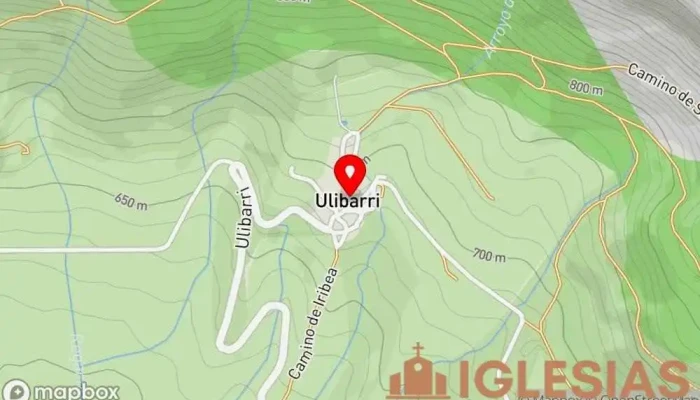 mapa de Iglesia de Santa María Lugar de culto en Ulíbarri