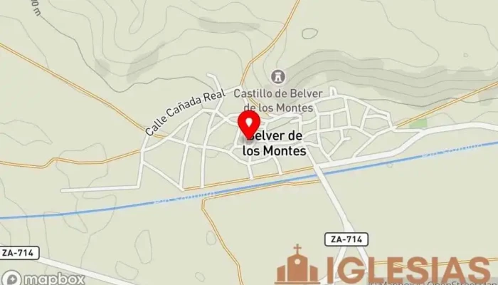 mapa de Iglesia de Santa María Iglesia católica en Belver de los Montes