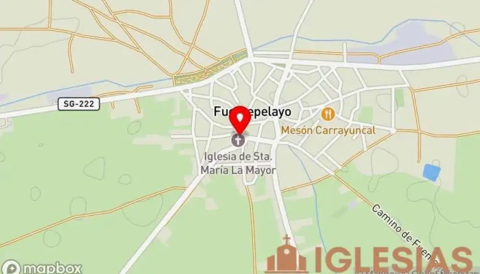 mapa de Iglesia de Santa María Iglesia en Fuentepelayo