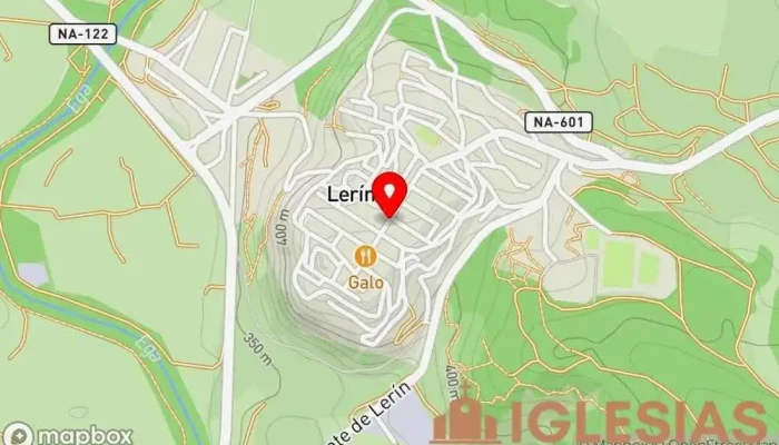 mapa de Iglesia de Santa Maria Iglesia católica en Lerín