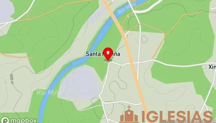 mapa de Iglesia de Santa Mariña de Outeiro de Rei Iglesia en Outeiro de Rei