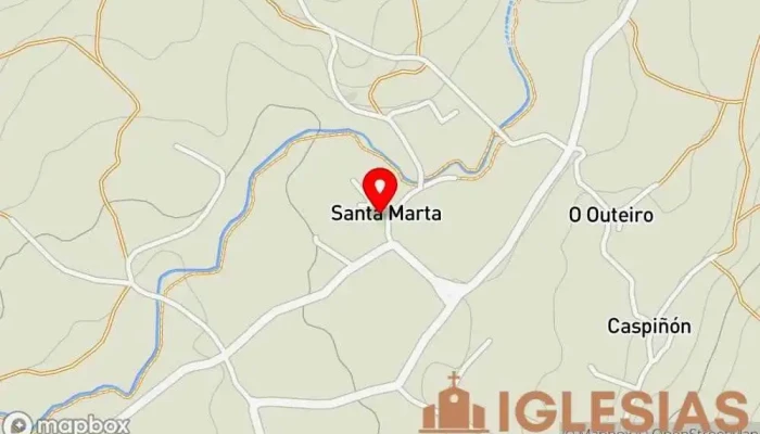 mapa de Iglesia de Santa Marta de Moreiras Iglesia en O Pereiro de Aguiar