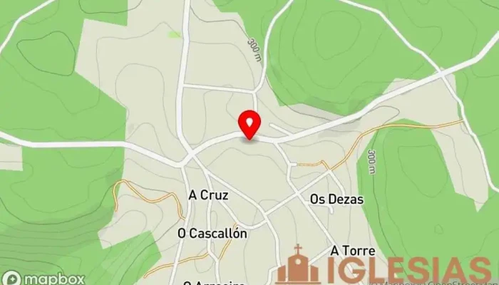 mapa de Iglesia de Santa Uxía de Fao Iglesia católica en A Eirexa
