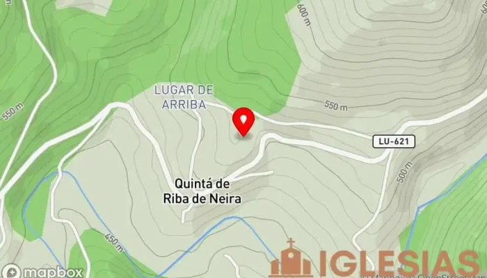 mapa de Iglesia de Santalla de Riba de Neira Iglesia en Baralla