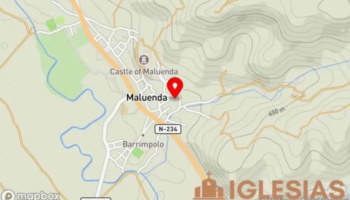 mapa de Iglesia de Santas Justa y Rufina Iglesia católica en Maluenda