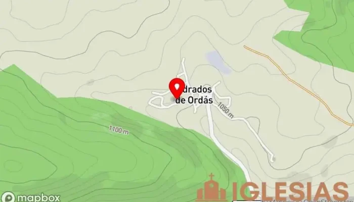 mapa de Iglesia de Santiago Apostol de Adrados de Ordás. Iglesia en Santa María de Ordás