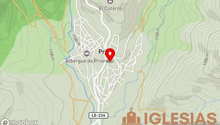 mapa de Iglesia de Santiago Apóstol Parroquia en Prioro