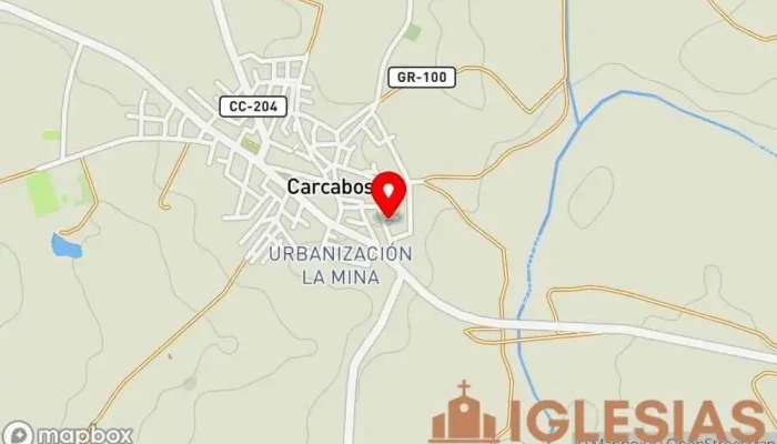 mapa de Iglesia de Santiago Apóstol Iglesia en Carcaboso