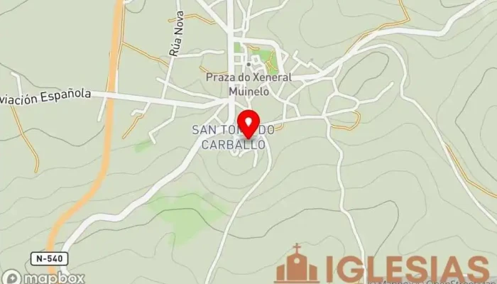 mapa de Iglesia de Santiago de Taboada Iglesia católica en Taboada