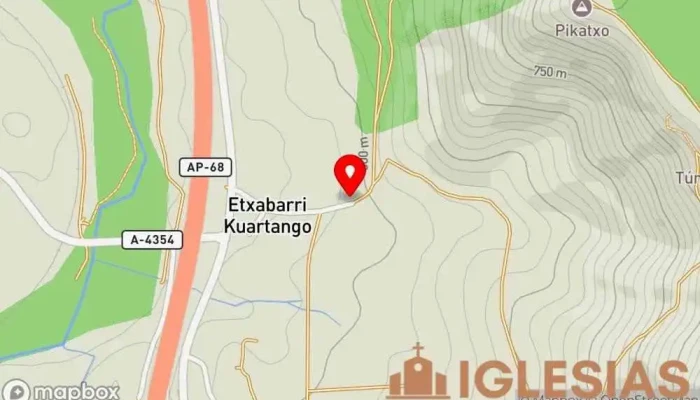 mapa de Iglesia de Santiago Iglesia católica en Etxabarri-Kuartango