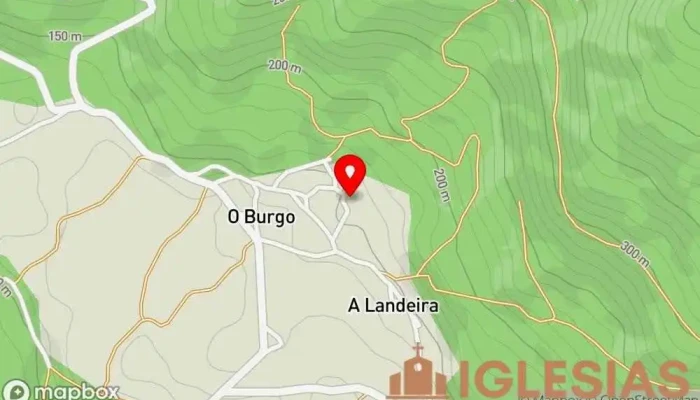 mapa de Iglesia de Santo Estevo de Oirán Iglesia católica en O Burgo