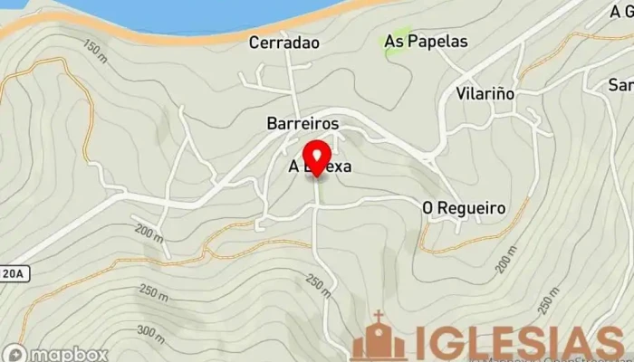 mapa de Iglesia de Sta María de Vilariño Iglesia en O Pereiro de Aguiar