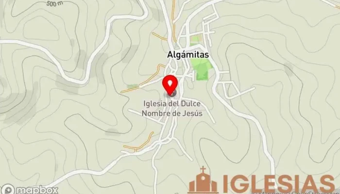 mapa de Iglesia del Dulce Nombre de Jesús Iglesia en Algámitas