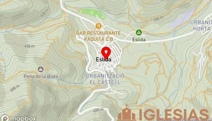 mapa de Iglesia Del Salvador Iglesia católica en Eslida