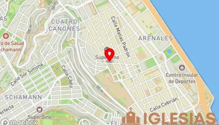 mapa de Iglesia Evangélica Apostólica Del Nombre De Jesús Iglesia en Las Palmas de Gran Canaria