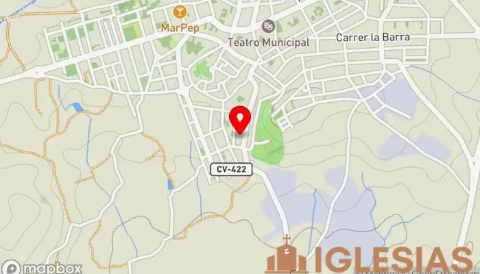 mapa de Iglesia Evangélica Bautista Turís Lugar de culto en Turís