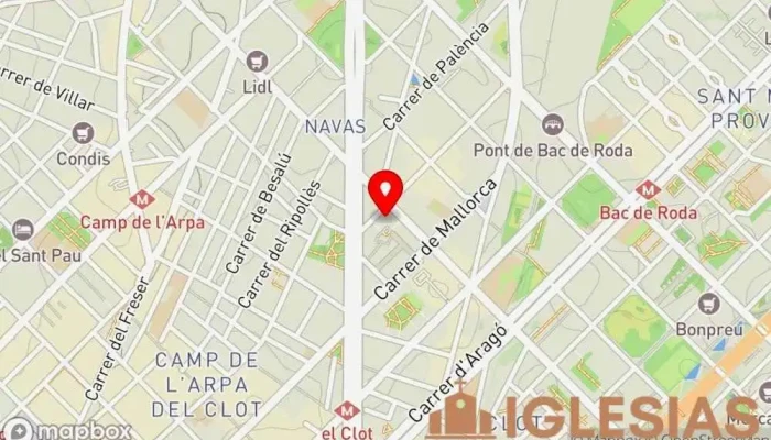 mapa de Iglesia Evangélica Maranata - España Iglesia evangélica en Barcelona