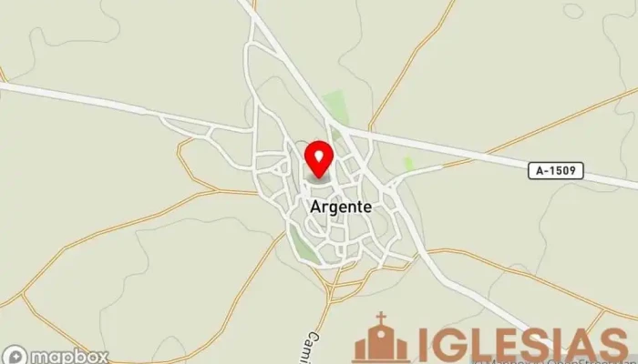 mapa de Iglesia fortificada de Argente Iglesia en Argente