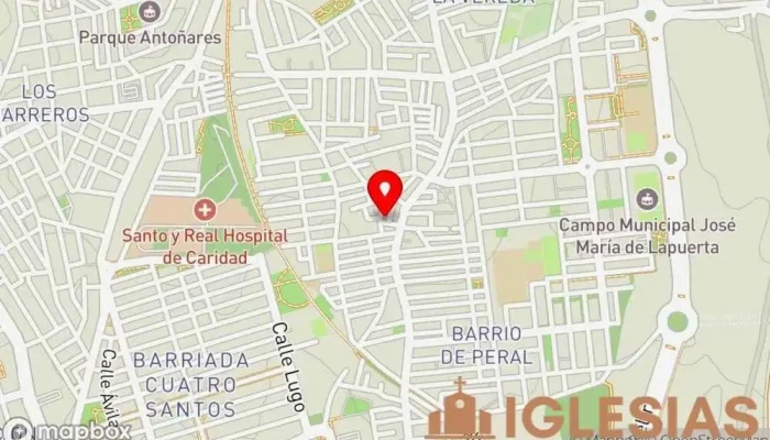 mapa de Iglesia Inmaculado Corazón de María Iglesia católica, Iglesia en Cartagena
