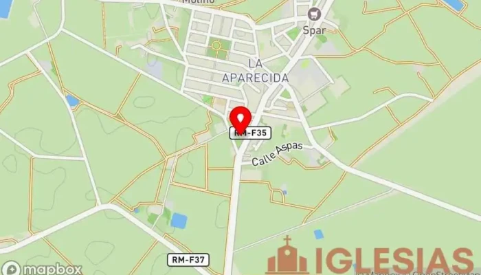 mapa de Iglesia Iglesia católica en La Aparecida