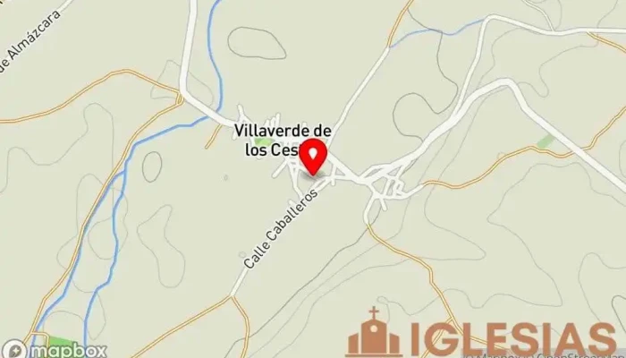 mapa de Iglesia Iglesia en Villaverde de los Cestos