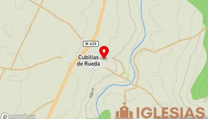 mapa de Iglesia Iglesia en Cubillas de Rueda
