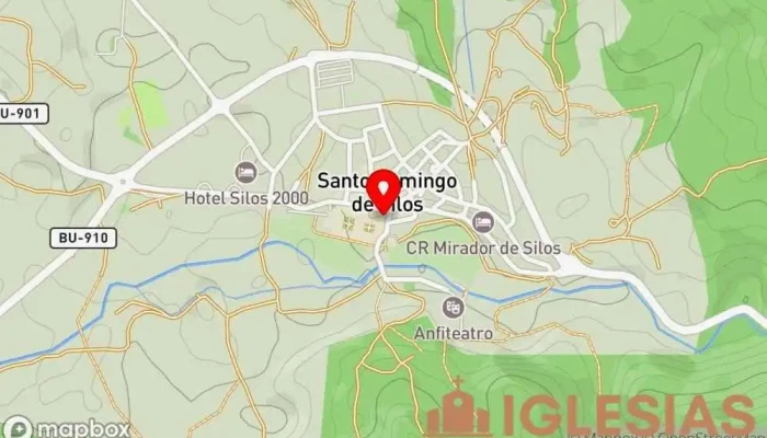 mapa de Iglesia Monástica de San Sebastián Iglesia en Santo Domingo de Silos