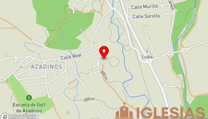 mapa de Iglesia parroquial de Azadinos Iglesia católica en Azadinos
