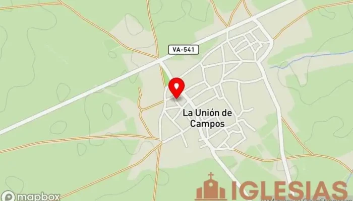 mapa de Iglesia parroquial de la Asunción de Nuestra Señora Parroquia en La Unión de Campos