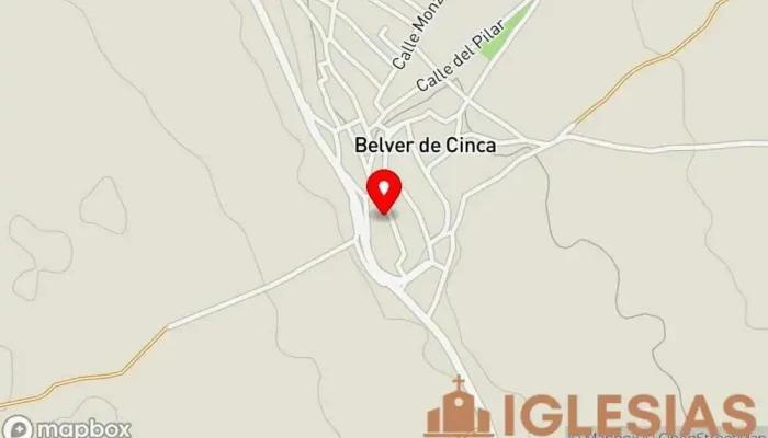 mapa de Iglesia Parroquial de Nuestra Señora de la Asunción Iglesia católica en Belver de Cinca